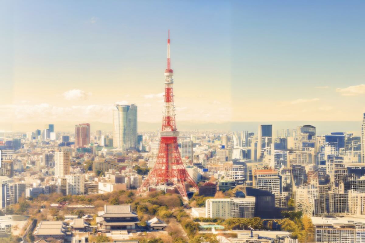 Tokyo tower in the city
